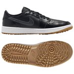 Nike Schuhe ohne Spikes Air Jordan 1 Low G Black Anthracite Gum Medium Brown White Präsentation