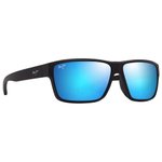 Maui Jim Sonnenbrille Uila Asian Fit Noir Mat Bleu Hawaï Minéral Superthin Präsentation