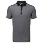 Footjoy Polohemde Checker Print Lisle Black White Präsentation