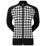 Footjoy Jacke Houndstooth Full Zip Midlayer Black White Präsentation