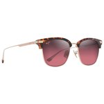 Maui Jim Sonnenbrille Kalaunu Asian Fit Havane Foncé Brillant Doré Maui Rose MauiBrilliant Präsentation