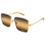 Chloé Lunettes de soleil CH0324S 001 Gold Présentation