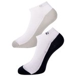 Footjoy Socken ProDry Lightweight Sportlet White Navy 2 Paires Präsentation