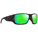 Maui Jim Sonnenbrille Keha Havane Foncé Mat Maui Green Minéral SuperThin Präsentation