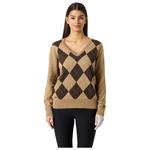 Daily Sports Argyle V-Neck Pullover Bark 