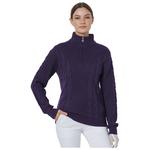 Daily Sports Pullover Cable Ls Pullover Lined Dark Purple Präsentation
