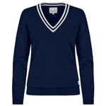 Rohnisch Adele Knitted Sweater Navy White Präsentation