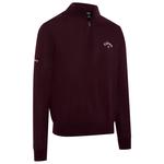 Callaway Golf Pull 1/4 Blended Merino Sweater Dark Italian Plum Présentation