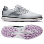 Footjoy Schuhe ohne Spikes Women's Traditions Spikeless White Silver Präsentation