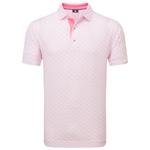 Footjoy Polo Figure Print Lisle White Pink Présentation