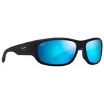 Maui Jim Sonnenbrille Mauklele Matte Black Blue Blue Hawaii Mineral Superthin Präsentation