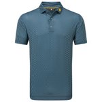 Footjoy Polohemde Wiggle Print Lisle White Sky Präsentation