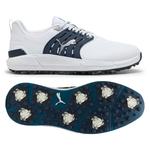 Puma Golf Schuhe mit Spikes Ignite Elevate 2 Tour White Deep Navy Silver Präsentation