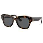 Ray Ban Sonnenbrille RB2186 State Street Polished Havana Brown Transparent Dark Grey Präsentation