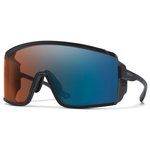 Smith Sonnenbrille Pursuit Matte Black Chromapop Glacier Photochromic Copper Blue Mirror Präsentation