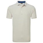 Footjoy Polohemde Balance Stripe Lisle White Taxi Präsentation