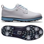 Footjoy Schuhe mit Spikes Women's Premiere Series Cypress White White Blue Präsentation