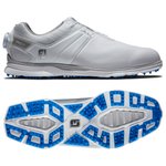 Footjoy Chaussures sans spikes Pro SL Boa White Grey Présentation