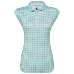 Footjoy Polohemde Gingham Print Lavande Menthe Präsentation