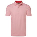 Footjoy Polohemde Scallop Geo Pique Nantucket Red Präsentation