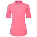 Footjoy Polo Half Sleeve Ruched Lisle Pink Lemonade Présentation