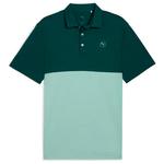 Puma Golf Polohemde Pure 2.0 Colorblock Light Moss Green Terrain Präsentation