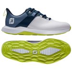 Footjoy Chaussures sans spikes ProLite White Navy Lime Présentation