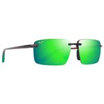 Maui Jim Sonnenbrille Laulima Asian Fit Marron Transparent Brillant MauiGreen MauiPure Präsentation