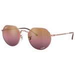 Ray Ban Sonnenbrille RB3565 Jack Polished Rose Gold Chromance Gold Red Polar Präsentation