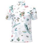 Under Armour Polohemde Drive Golf Trip Printed White Rack Green White Präsentation
