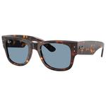 Ray Ban Sonnenbrille RB0840S Mega Wayfarer Polished Havana Blue Präsentation