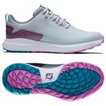 Footjoy Schuhe ohne Spikes Performa Women Grey White Purple Präsentation