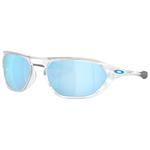 Oakley Sonnenbrille Cage Jacket Matte Clear Prizm Deep Water Polarized Präsentation