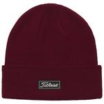 Titleist Mütze Charleston Cuff Knit Burgundy White Präsentation