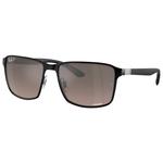 Ray Ban Lunettes de soleil RB3721 Polished Black Chromance Grey Présentation