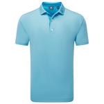 Footjoy Polohemde Deco Diamond Print Air Blue High Tide Präsentation