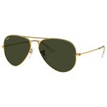 Ray Ban Sonnenbrille RB3025 Aviator Classic Polished Gold Green G-15 Präsentation