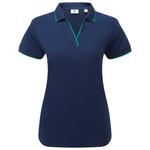 Footjoy Polohemde Notch V Navy Emerald Präsentation