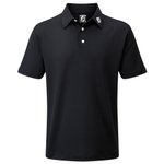 Footjoy Polohemde Stretch Pique Solid Black Präsentation