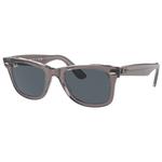 Ray Ban Sonnenbrille RB2140 Original Wayfarer Classic Polished Grey Transparent Blue Präsentation