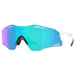 Oakley Sonnenbrille Cybr Zero Polished White Prizm Sapphire Präsentation