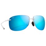 Maui Jim Sonnenbrille Hikina Matte Crystal Grey Maui Pure Lt Blue Hawaï Präsentation