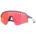 Oakley Sonnenbrille Sutro Lite Sweep Matte Silver/Blue Colorshift Prizm Trail Torch Präsentation