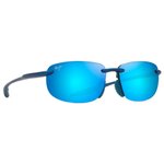 Maui Jim Sonnenbrille Hookipa Ultra Asian Fit Metal Matte Blue Blue Hawaii MauiUltra Präsentation