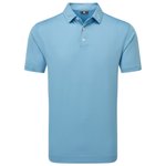 Footjoy Polohemde Stretch Pique Solid Blue Jay Präsentation