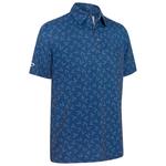 Callaway Golf Polohemde Emea Short Sleeve All Over Chevrons Peacoat Präsentation