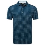 Footjoy Polohemde Flower Bud Foulard Lisle Navy Präsentation