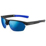 Bollé Sonnenbrille Victus Black Matte Blue Volt+ Offshore Polarized Präsentation