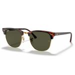Ray Ban Sonnenbrille RB3016 Clubmaster Classic Polished High Tortoise Gold Green G-15 Präsentation