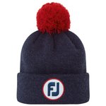 Footjoy Mütze Solid Pom Pom Heather Navy Präsentation